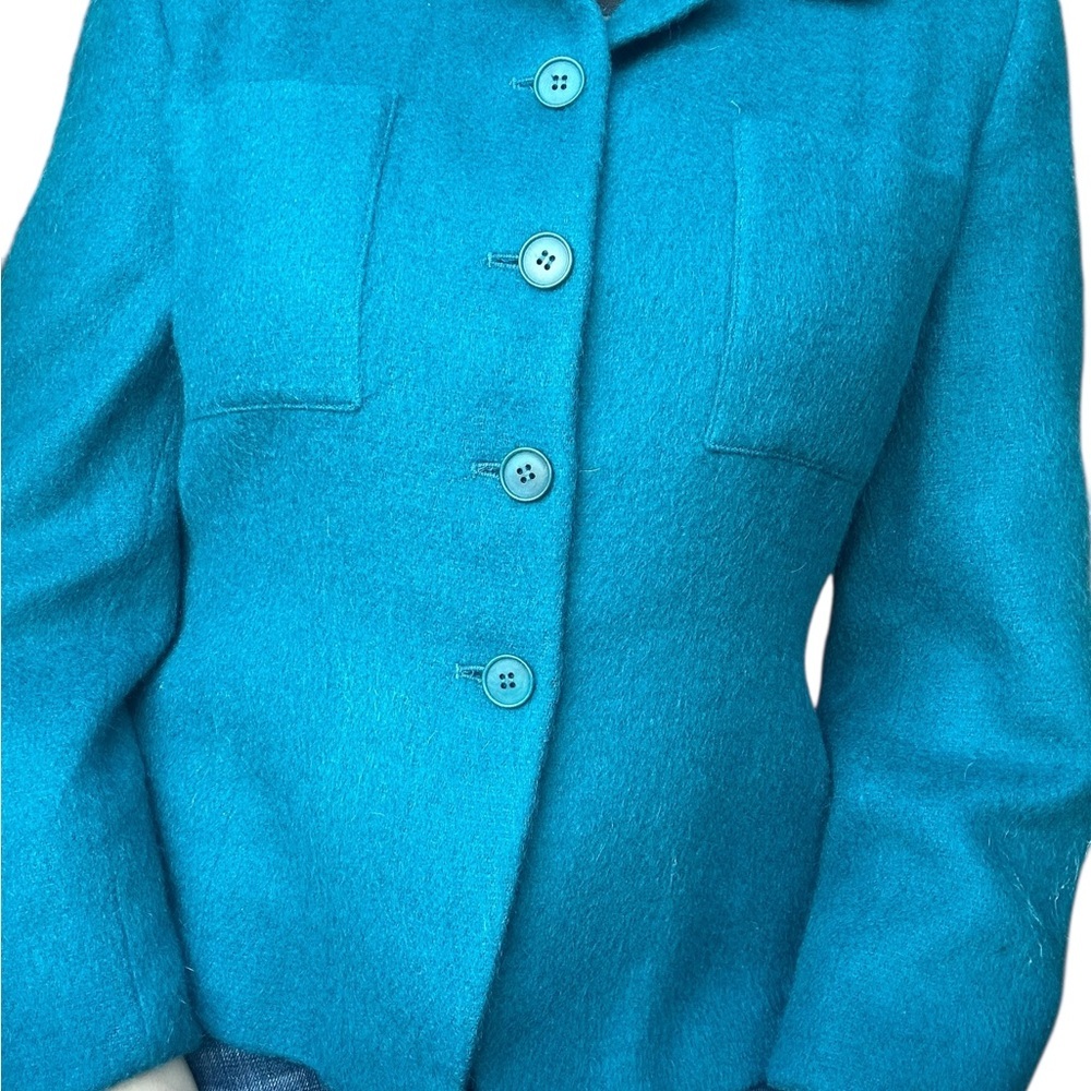 Jones New  Fuzzy Mohair Wool Jacket Blazer size 10 ( like medium) - Picture 5 of 15